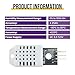 SATUY 4Pcs DHT22/AM2302 Digital Temperature Humidity Sensor Module with Cable, Temp Range -40~80℃ (±0.5℃), Humidity 0~100% RH (±2%) for A-rduino Electronic Practice DIY, Replace SHT11 SHT15