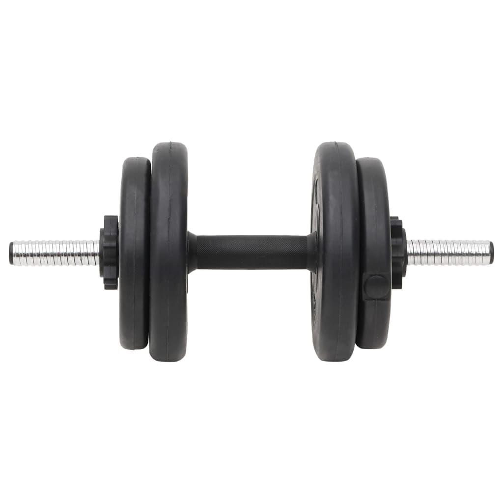 Zestaw hantli i sztangi z płytkami 60 kg, hantle ze stali chromowanej, waga cementowa powlekana tworzywem sztucznym, 2 x 10 kg, 4 x 5 4 2 1,25 zamków gwiazdowych, trening