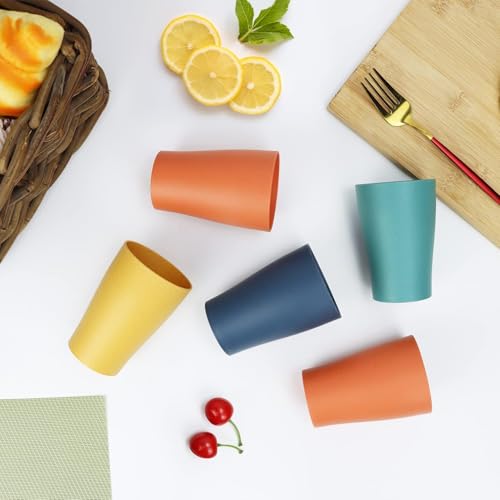 Image of Wheat Straw Dinner Set (16 Pieces) | Eco-Friendly Plates, Bowls & Glasses Set | Lightweight, Unbreakable, BPA-Free Tableware | Reusable Dining Set for Home, Kids & Travel