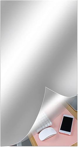 Miniatura 1 de Hojas de espejo flexibles, azulejos autoadhesivos, pegatinas de pared de espejo no de vidrio suave para decoración de pared del hogar