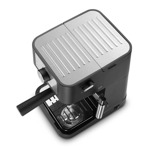 De'Longhi Stilosa EC 260.BK – traditionelle Siebträgermaschine inkl. Tamper, Espressomaschine mit professionellem Milchaufschäumer, für Espressopulver oder ESE Pads, 1 l Wassertank, schwarz – Bild 5