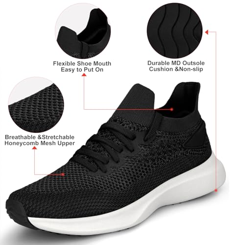 Image of Abboos Walking Shoes Women Breathable Running Sneakers Casual Tennis Shoe | Hiking Shoes Lightweight Non-Slip Comfortable Fashion Sneakers Athletic Shoes for All-Day Standing Gym Workouts Travel
