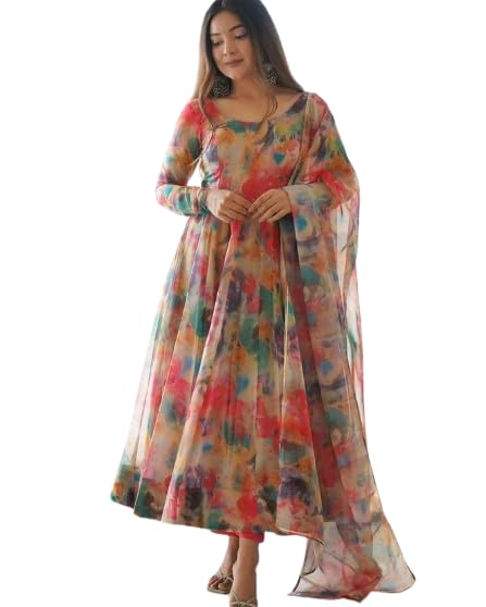 V&B outfitsIndian Kurti for Womens With Pant Dupatta | Printed Rayon Readymade Kurtis Kurta For Women Tops.