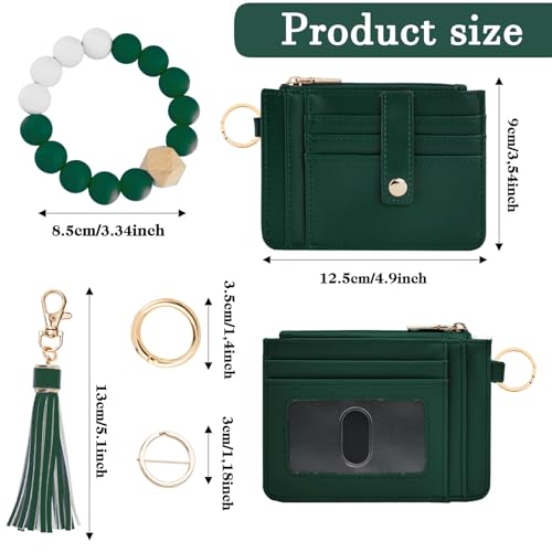 Image of KNGITRYI Wristlet Wallet for Women,RFID Keychain Wallet with Beaded Strap