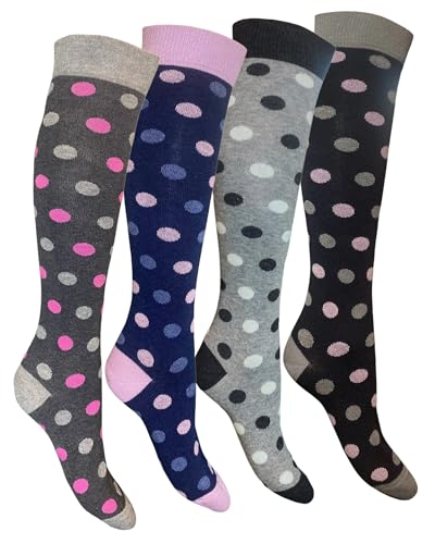 Image of Cotton Knee High Socks for Women Made in Italy, Long Socks for Women (One Size Fits All) Women Dress Socks