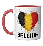 Soccer - Belgium World Cup 2026 Ceramic Mug, Red/White