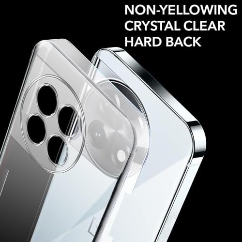 Image of DIZORO Compatible with Oneplus 11r 5G Back Cover Case Clear,[ Anti Yellow ][Military Grade Protection] Hard PC Back Cover Transparent