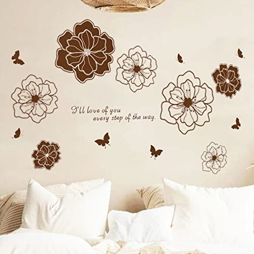 Hollow Out Flowers Wall Sticker Diy Art Creative Wall Decal Mural Decor,Self-Adhesive Removable Wallpaper For Bedroom Living Room Classroom Officestv Sofa Bed Background Wall Decoration #TOP3