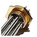YYAZYYZ Copper Thread Solar Water Heating Element DN32/DN40/DN50 Industrial Immersion Heated Boiler 110V/220V/380V for Chiller
