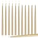 Dripless Taper Candles 15" Inch Tall Wedding Dinner Candle Set Of 12 Living Room Birthday Party Dinner Cream (IVORY)