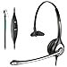 Produktbild Telefon Headset RJ9 Mono mit Noise Cancelling Mikrofon, Lautstärkeregler, WANTEK Call Center Kopfhörer für Festnetztelefone Plantronics Avaya Aastra Alcatel Lucent Mitel (F600S1)