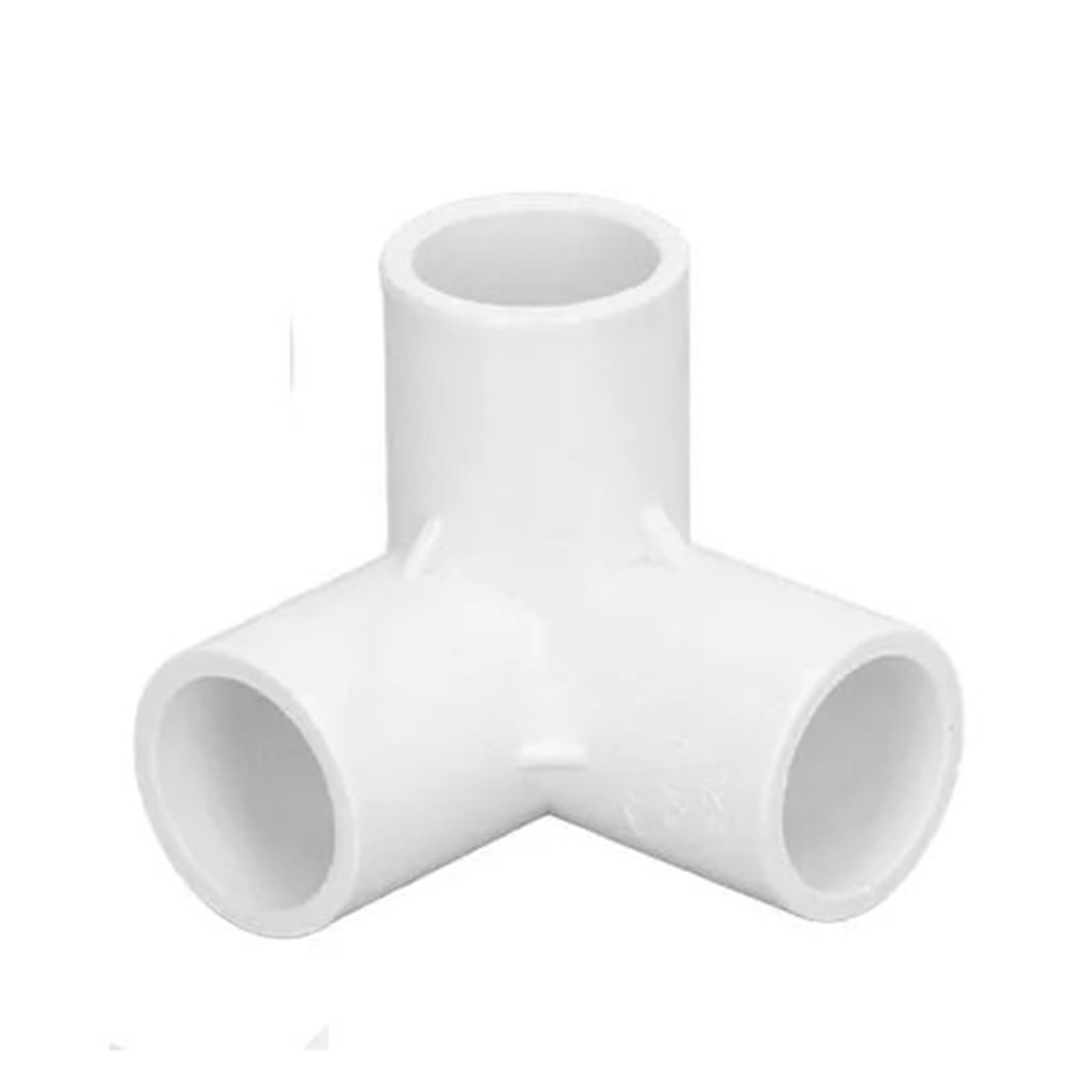 Mdsrfgn One Color 3 Way Pvc Fittings 10Pcs 3 Way Pipe Fittings Pvc Plastic Right Angle Tee Corner Connector 20Mm Inner Diameter(White 16Mm)