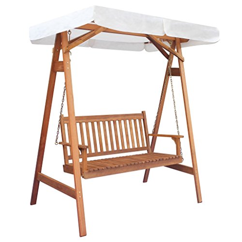 Festnight Outdoor Garden 2 Seater Canopy Swing Chair Seat Loveseat Bench Bed Seat