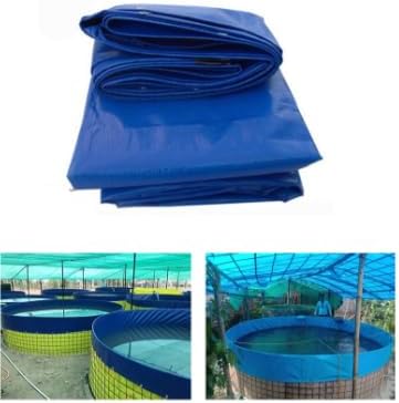 - 4 Diameter 650 GSM Round Tarpaulin Sheet for biofloc Fish Farming Tank (4 Diameter, White, Blue, Black, Grey), Polyvinyl Chloride (PVC)