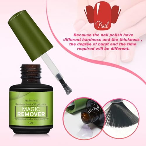 Image of INOG Gel Nail Polish Remover Set, No Need for Foil, Quick & Easy Polish Remover In 3-5 Minutes, No Need Soaking Or Wrapping Doesn't Hurt Nails