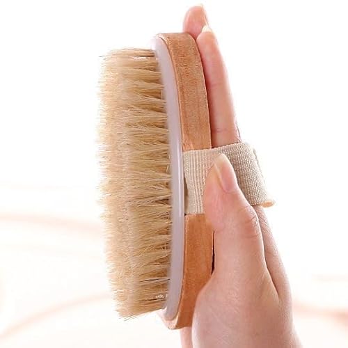 YASSINHE Escova oval de pelo de cavalo para cavalos de madeira durável