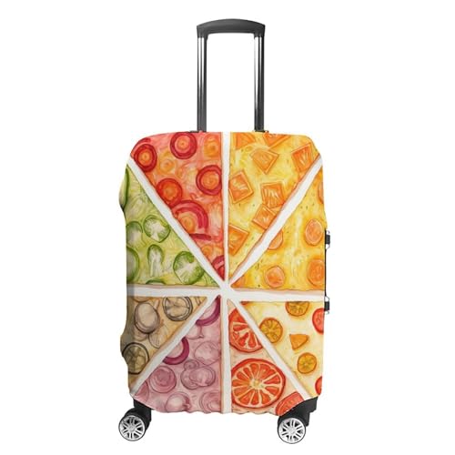 Luggage Cover Elastic Suitcase Cover Anti-Scratch Suitcase Covers Travel Sliced Pizza Luggage Covers Luggages Protector for Travel Adult Luggages Decorative 18-32 Inch