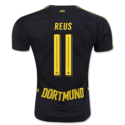 Camiseta de fútbol de Dormund Borussia, 2016 2017, número 11, de Reus, en color negro, hombre, negro, extra-large
