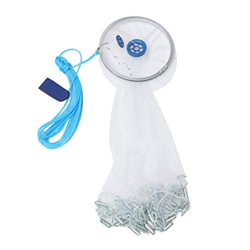 BESPORTBLE Rede de pesca fundida com redes de alumínio para água salgada para isca, armadilha, peixe