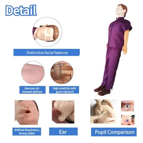 Kit de formation RCP adulte réaliste à peau moyenne avec accessoires de simulation - 5