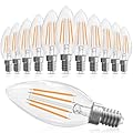 GvvooHome E12 Candelabra Bulb 40 watt, E12 LED Bulb Dimmable Chandelier Light Bulbs, B10 Candle Light Bulbs 2700K Soft White, 90+CRI, 400LM, Cear Glass, 12 Pack