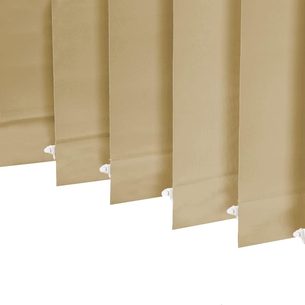 100% Blackout Vertical Window Shades, 3.5inch Slat Fabric Thermal Insulated Energy Saving UV Protection Decoration Vertical Window Blinds