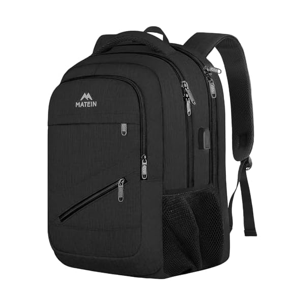 MATEIN-Extra-Large-Business-Travel-Anti-Theft-Laptop-Backpack-18-Inch-TSA-Airline-Approved-Carryon-Backpack-for-Women-Men-Work-Bag-with-USB-Port-and-Luggage-Strap-Black MATEIN Extra Large Business Travel Anti Theft Laptop Backpack, 18 Inch TSA Airline Approved Carryon Backpack for Women Men, Work Bag with USB Port and Luggage Strap, Black