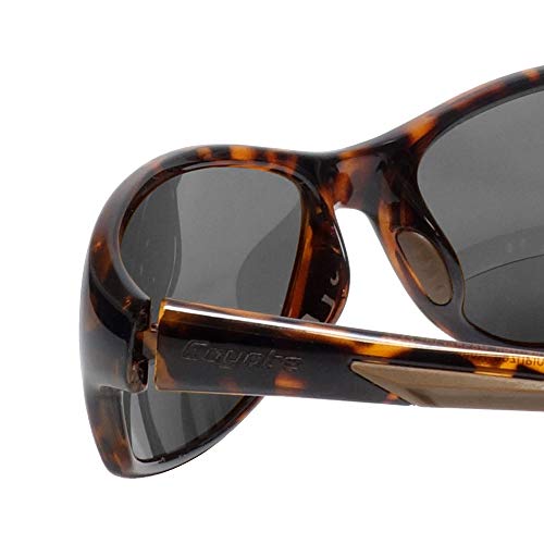 Image of Coyote Eyewear BP-14 Polarized BiFocal Reading Sunglasses Men Women Oval Sport Wraparound Bi-Focal Sun Glasses Reader Trendy