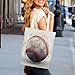 JTREHY Baseball Canvas Tote Cute Zipper Canvas Bags Exquisite Fashion Single Shoulder Cloth Totes Shopping Lightweight Handbag for Travel Work Gift