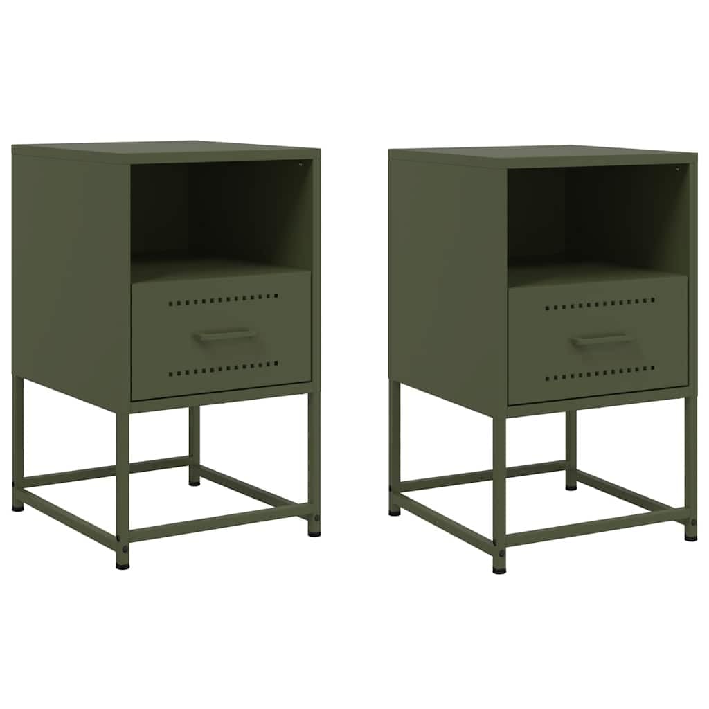 Table de chevet style industriel pour ranger vos affaires sans encombrer (lot de 2)