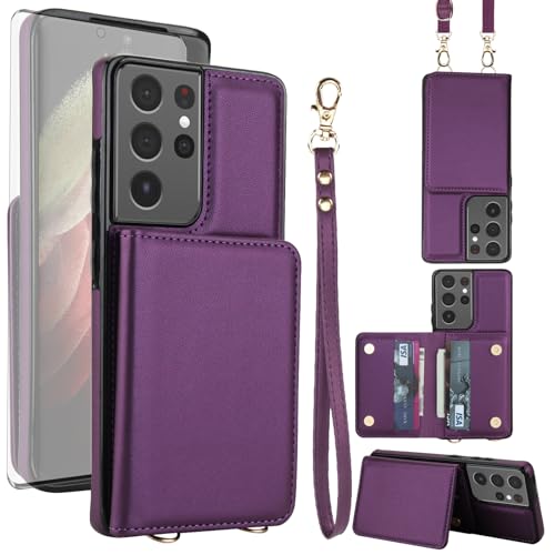 Protection Samsung S21 Ultra intégrale en verre trempé et étui blindé RFID