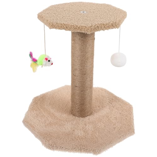 Rascador torre para gatos pequeño con sisal y colgante miniatura 1