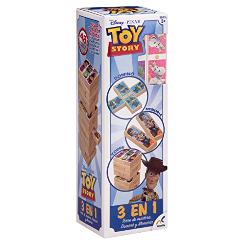 Niños, Toy Novelty Juego de Mesa para Niños Torre de Madera 3 en 1 Toy Story