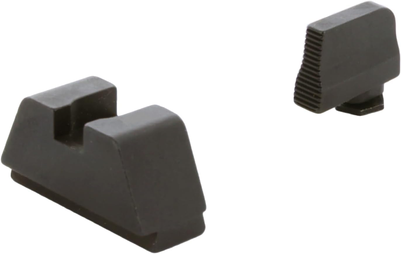 AMERIGLO Optic Compatible Sight Set for Glock - XL Tall Black Serrated .315" Front, Flat Black .394" Rear