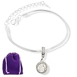 St Anthony Bracelet - St Anthony Medal with San Antonio de Padua Charm on Stainless Steel Snake Chain - Metal Alloy Charm Necklace for Devotion and Protection