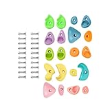 harayaa Rock Climbing Wall Holds Climbing,Support Training Equipment Climbing Grips Set Climbing Stones Toys for Playground Backyard