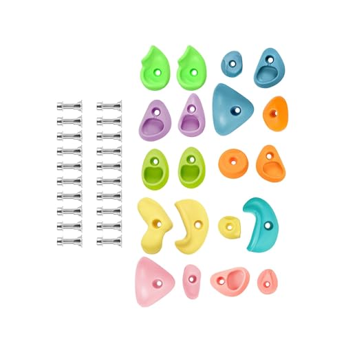 harayaa Rock Climbing Wall Holds Climbing,Support Training Equipment Climbing Grips Set Climbing Stones Toys for Playground Backyard