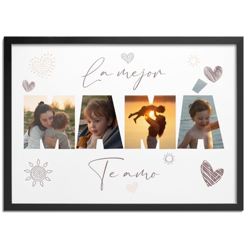 Pictalia   Cuadro Personalizado, Regalo Dia de la Madre Personalizado, Dia de la Madre Regalos Personalizados, Regalo Personalizable para el Día de la Mamá, Regalos para Mamá, Cuadro A4, A3, A2