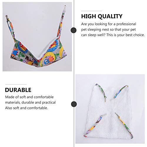 POPETPOP Quente Hamster Hammock Reversível de Pelúcia de Inverno Guiné Cama Suspensa Cama de Gato Co