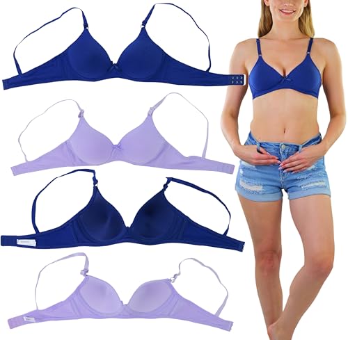 Image of ToBeInStyle Women's Pack of 6 Padded Assorted Styles Supportive Bras Cup Size - A to DDD