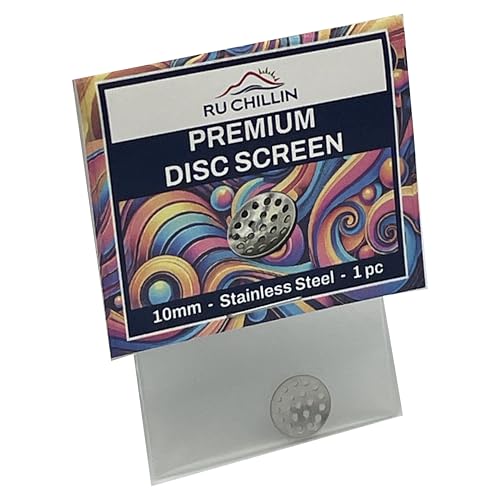 RU CHILLIN Premium Stainless Steel Pipe Screen for Glass Pipes, Bowls, and Bongs | Durable Smoking Screen | Reusable Filter for Glass Pipes (10 mm, 3/8')