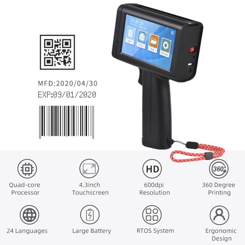 Bisofice-Portable-Handheld-Printer-Hand-Inkjet-Printer-Code-Printer-with-43-Inch-Touch-Screen-600-DPI-Quick-Drying-Ink-Cartridge-for-LabelProduction-DateBarcodeBrandLogoGraphic