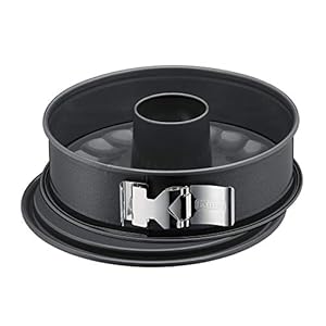 Original Kaiser La Forme Plus Springform Cake Tin 28 cm Round 2 Shelves Flat and Tubular Base SafeClick Closure Enamel Base Coated Cut Resistant Leak-Proof