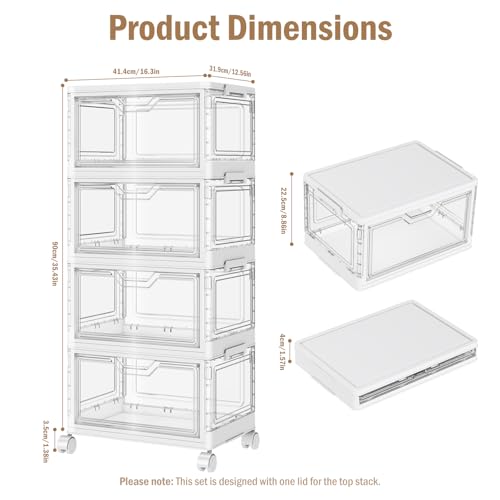 Image of 28L Storage Boxes with Lid,Plastic