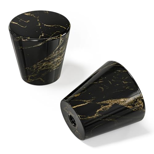 Image of homdiy 10 Pack Black Gold Speckled Cabinet Knobs Dresser Knobs
