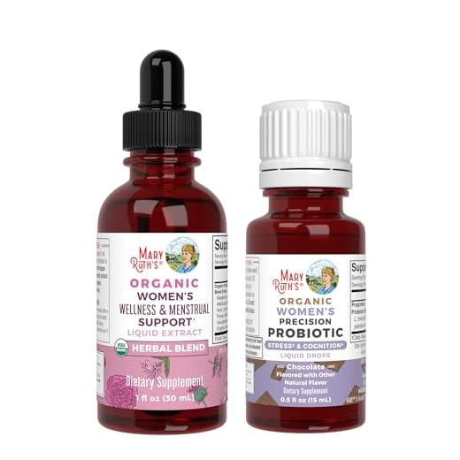 MaryRuth Organics Stress & Cognition Probiotic (Chocolate) and Wellness Drops for Women | USDA Organic, Clean Label Project Verified® | Vitamins for Relaxation & Women's Wellness | Vegan, Gluten Free