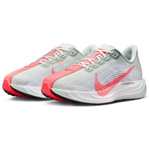 Nike Pegasus Plus Women's Road Running Shoes (FQ7261-001, Barely Grey/White/Black/Hot Punch) Size 72