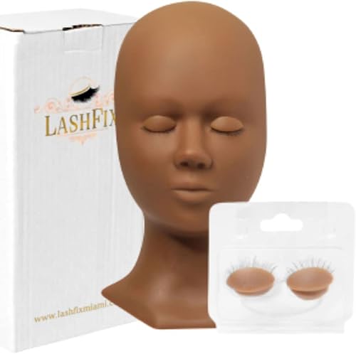 LASHFIX Maniquí realista con tapas Mohagany