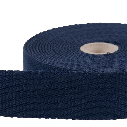 Shelver Heavy Duty Cotton Webbing Strap, 1 or 1.5 Inches and Colours, 5m (Navy, 38mm), 38mm / 5 Metres - Image 2