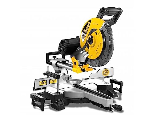 FEMI JOB LINE FM-TR1030DB-A - Troncatrice Telescopica 2000W - 305mm - Legno - Doppia Inclinazione 0°-45° Sinistra/Destra - Tavolo Girevole con Blocco Automatico - Taglio Radiale per Pannelli Larghi